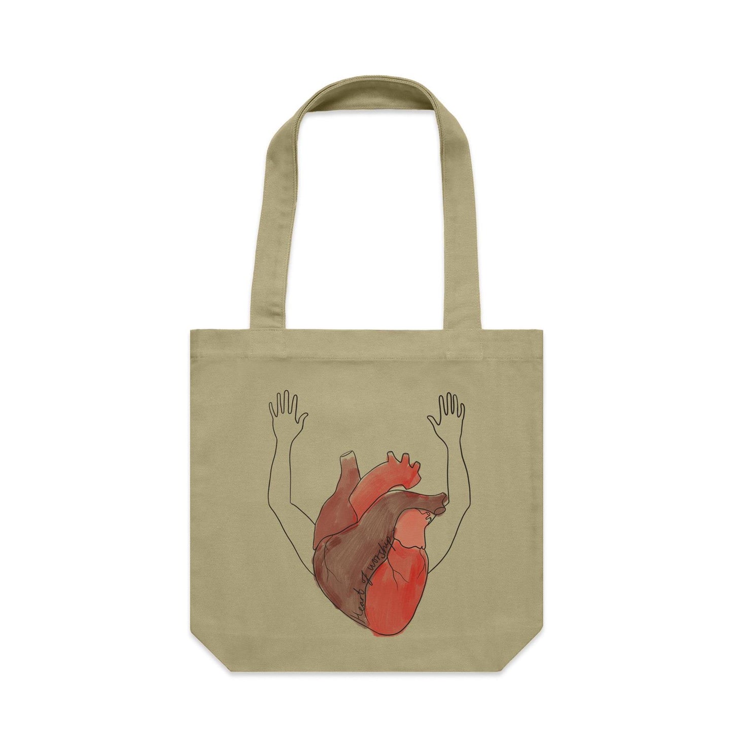 Heart + Arms of Worship - Canvas Tote Bag