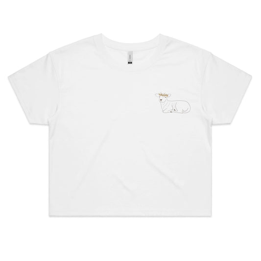 Crowned Lamb - Women's Crop Tee