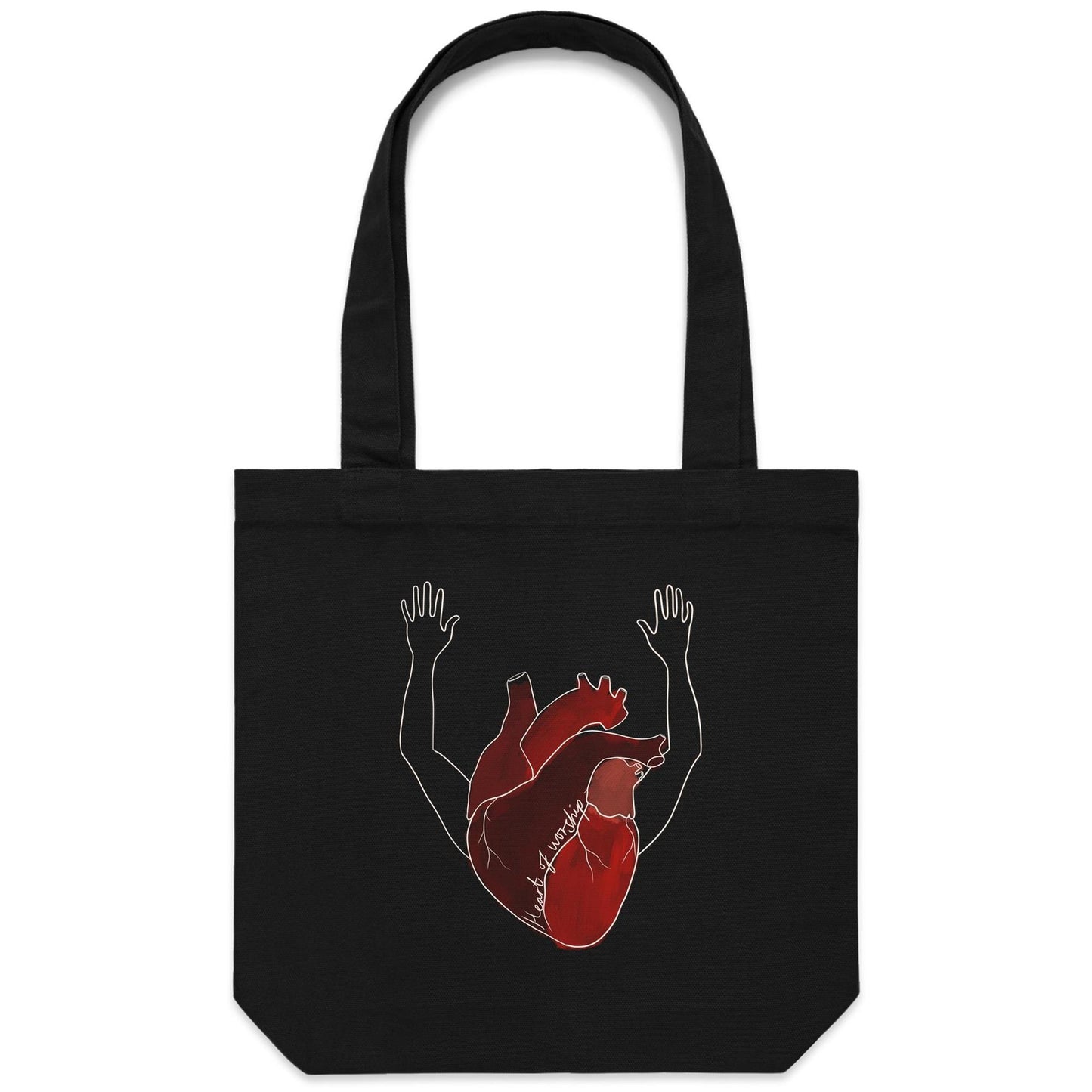 Heart + Arms of Worship - Canvas Tote Bag