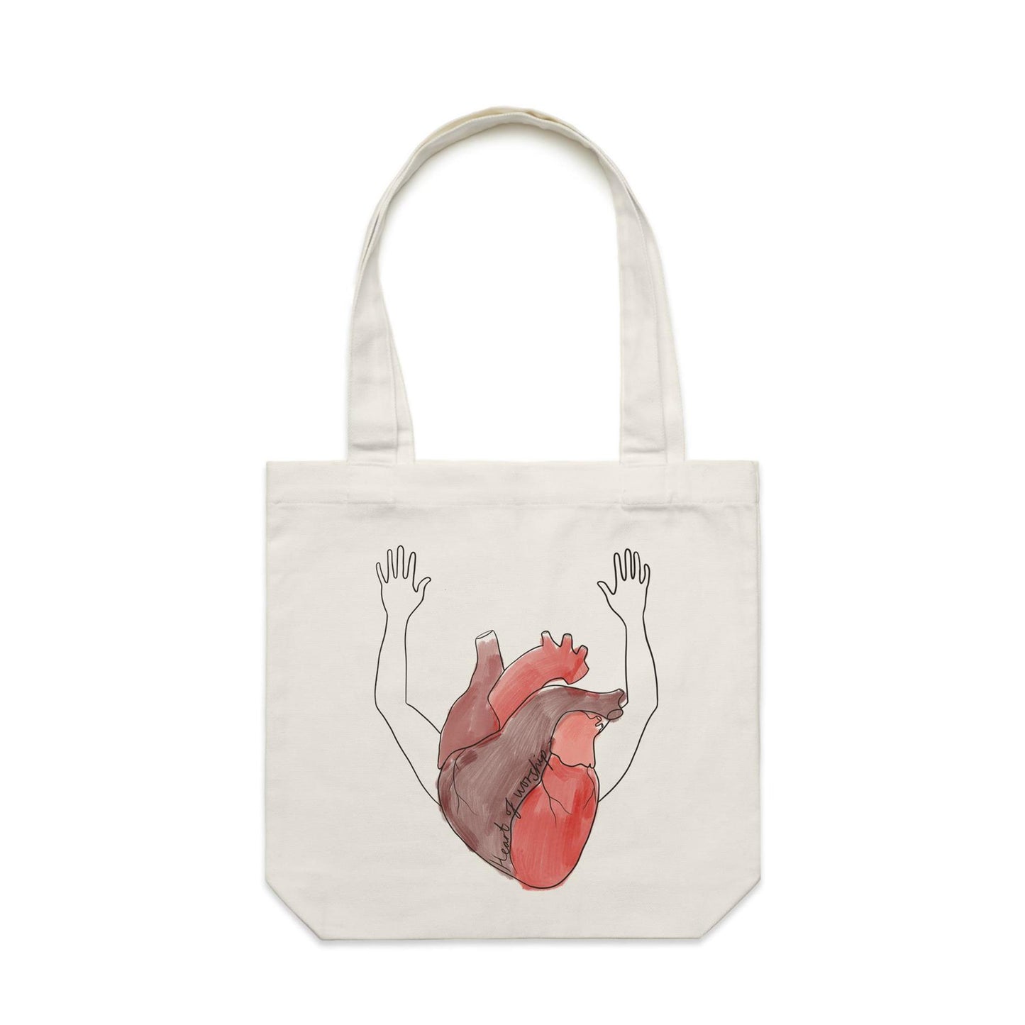 Heart + Arms of Worship - Canvas Tote Bag