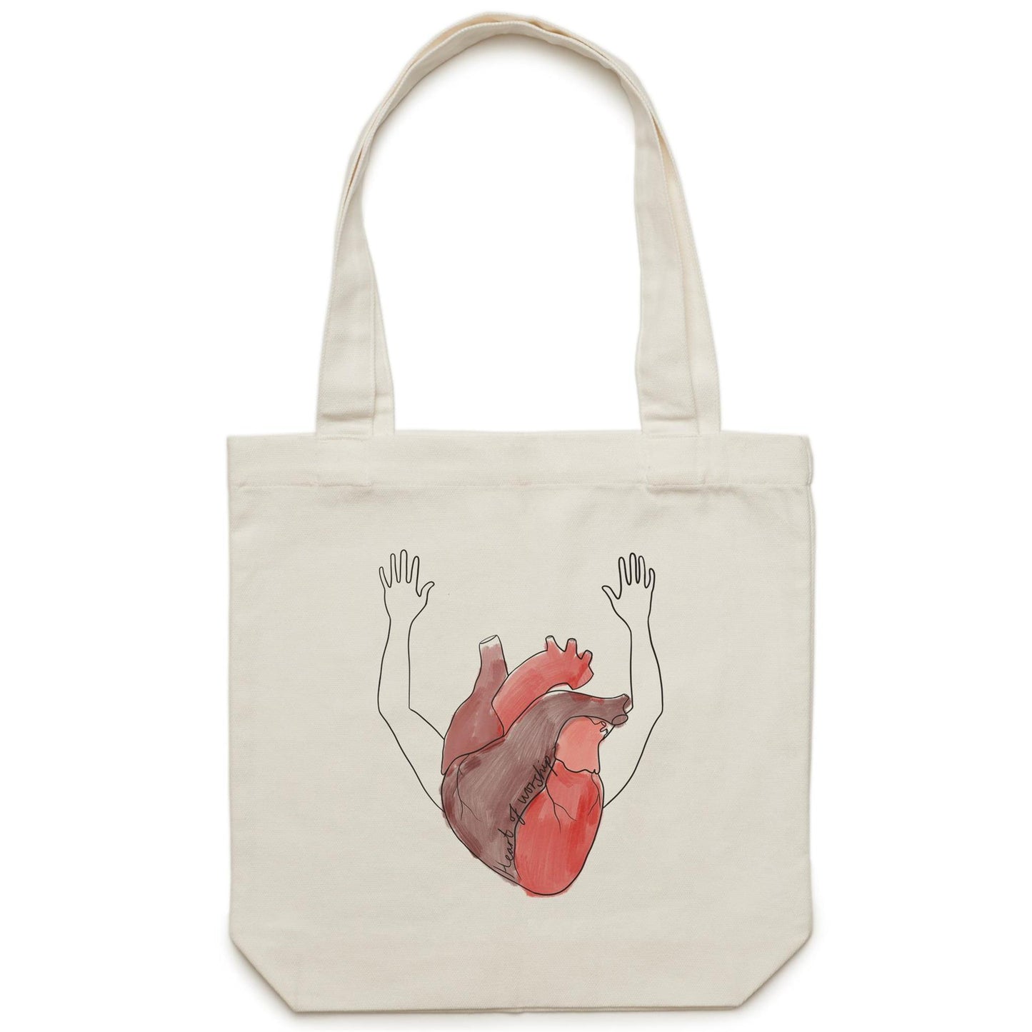 Heart + Arms of Worship - Canvas Tote Bag