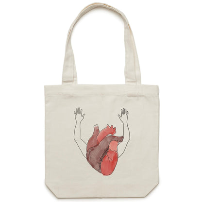 Heart + Arms of Worship - Canvas Tote Bag