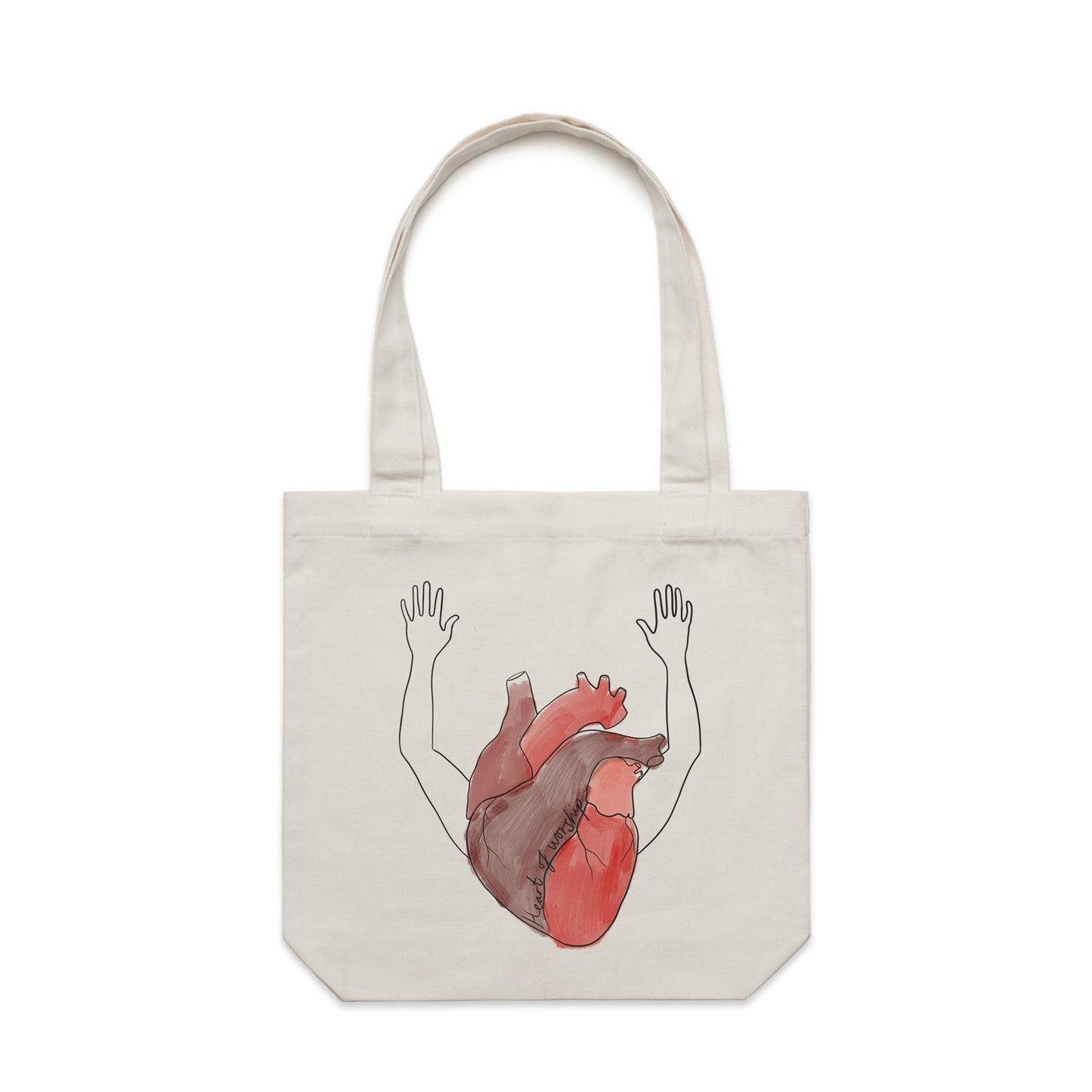 Heart + Arms of Worship - Canvas Tote Bag